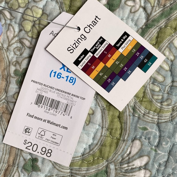 Time & Tru Bikini Top NWT - Picture 4 of 4